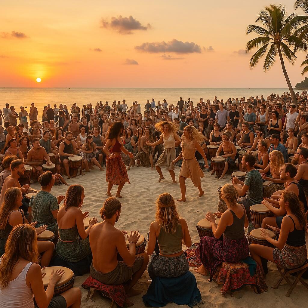 Sunset Drum Circle