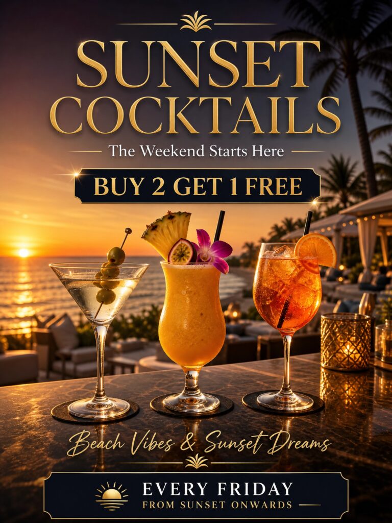 Friday Feels: Sunset Cocktails & Beach Vibes