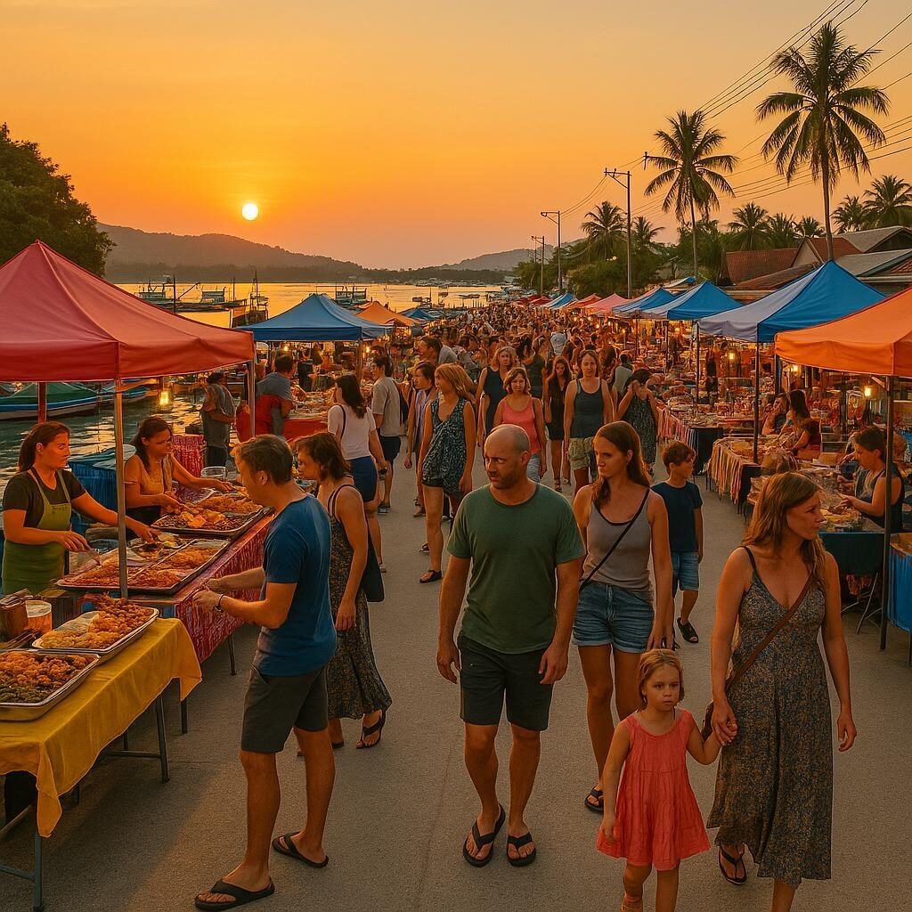 Chaloklum Sunday Market: Sunset Eats, Music & Village Vibes