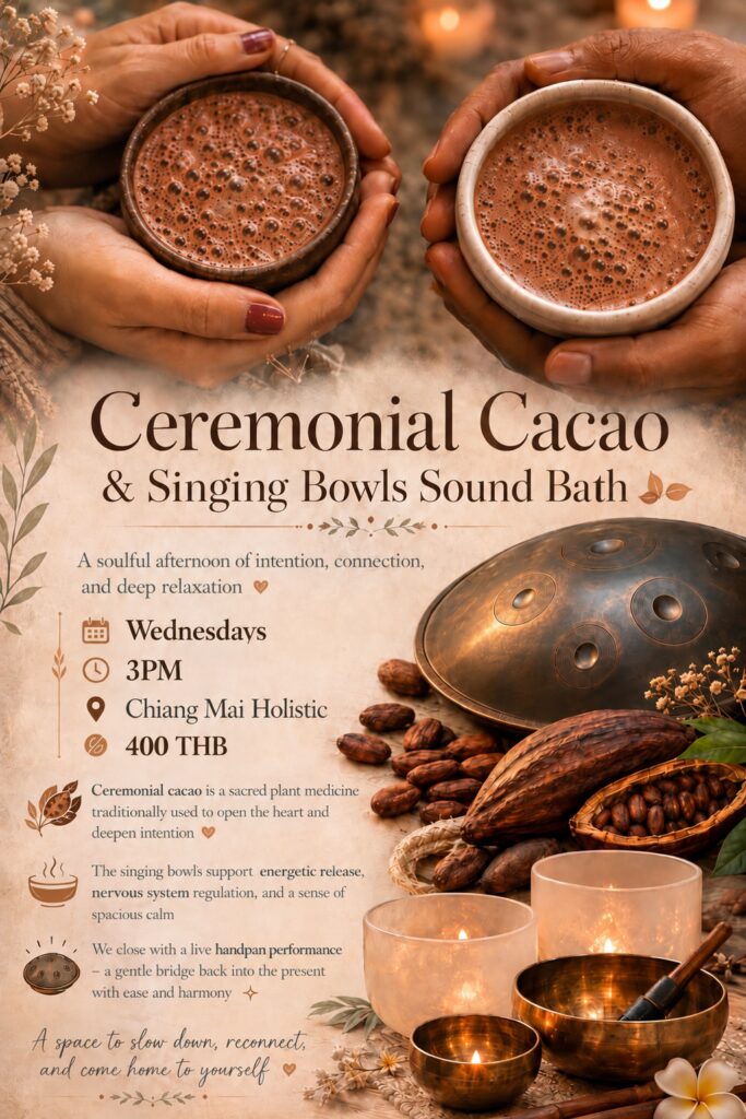 Ceremonial Cacao & Tibetan + Crystal Bowls Sound Bath
