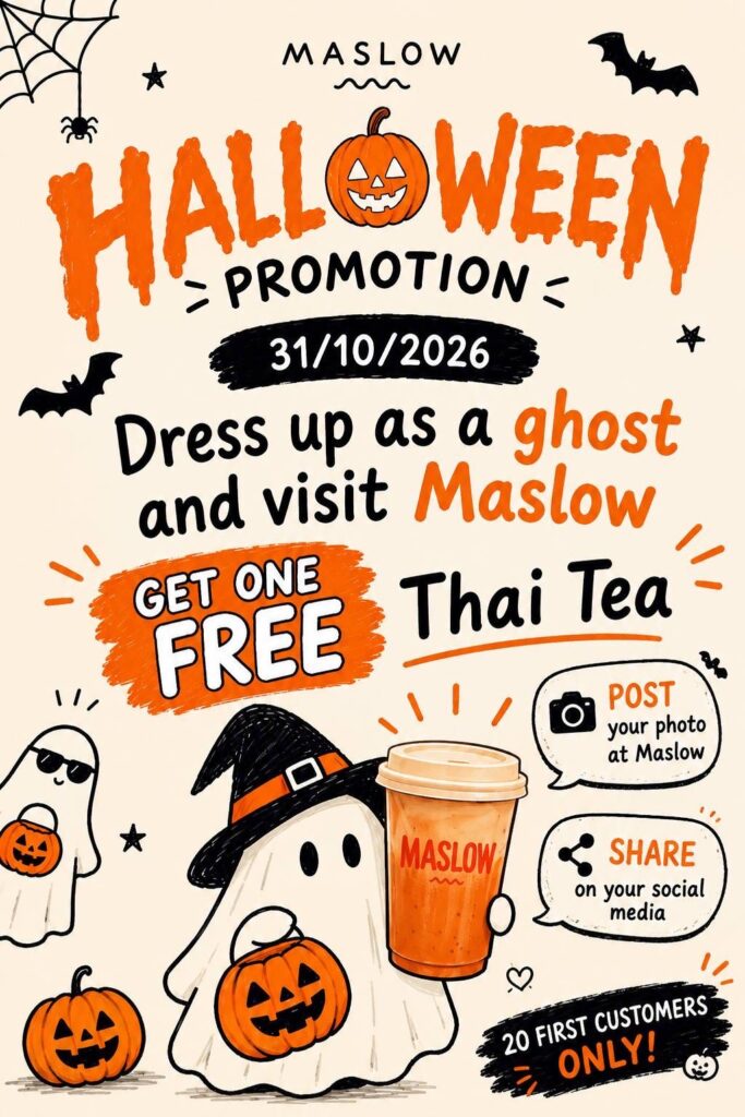 Halloween Costume Day: Free Thai Tea
