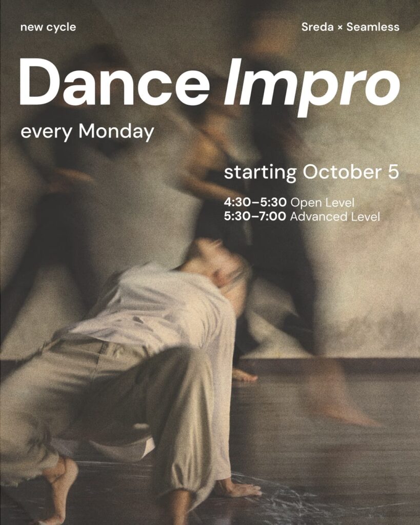 Dance Impro: 16:30 Open Level, 17:30 Advanced Level