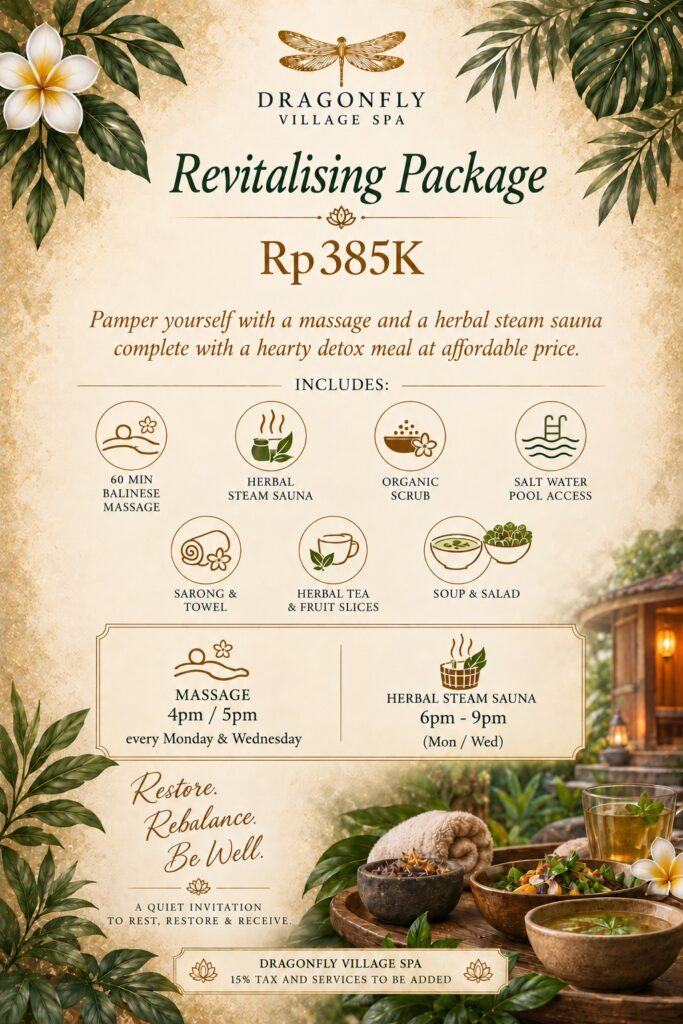 Revitalising Spa Evening + Nourishing Set Meals